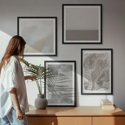 Industrial design wall art set of 4 pieces