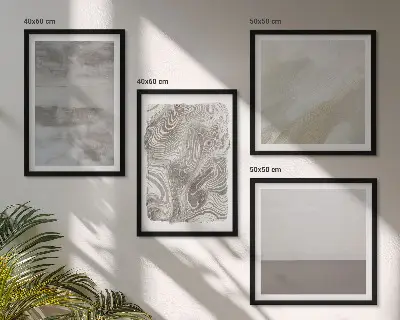 Industrial design wall art set of 4 pieces