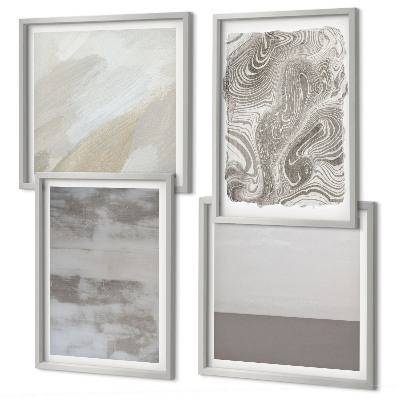 Set of 4 wall art pieces Industrial design structures