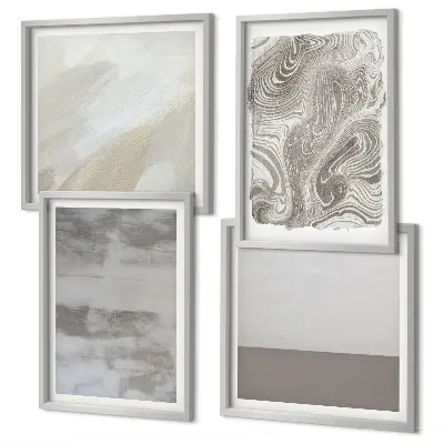 Industrial design wall art set of 4 pieces