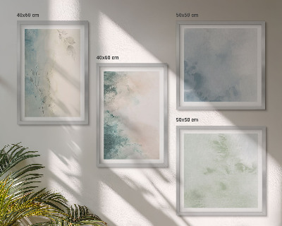 Multi-piece wall decor set Spilled watercolor canvas style