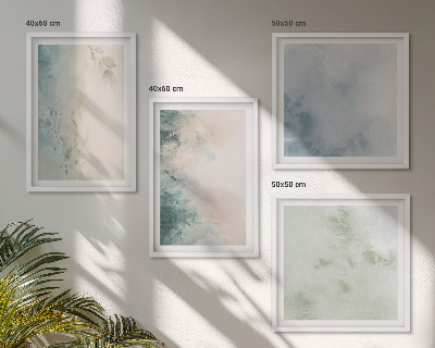 Multi-piece wall decor set Spilled watercolor canvas style