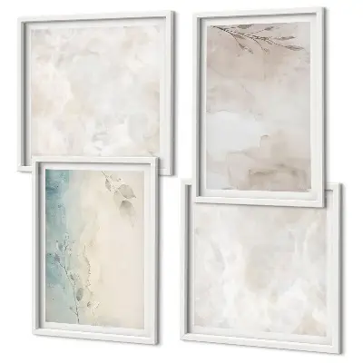 Watercolor painting wall art set set of 4 pieces