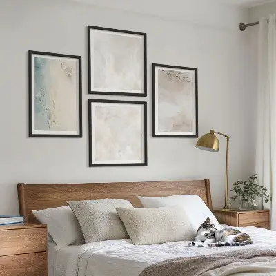 Watercolor painting wall art set set of 4 pieces