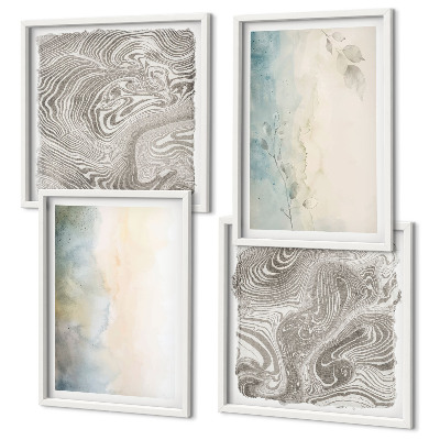 Multi-piece wall decor set Delicate watercolor cardboards
