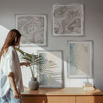 Multi-piece wall decor set Delicate watercolor cardboards