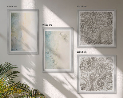 Multi-piece wall decor set Delicate watercolor cardboards