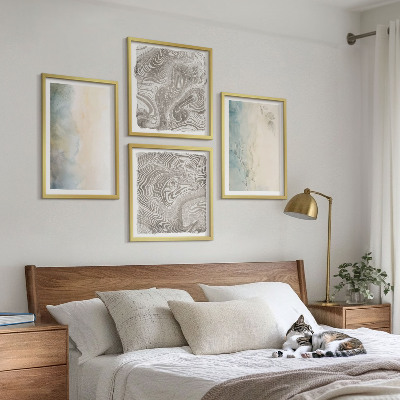 Multi-piece wall decor set Delicate watercolor cardboards
