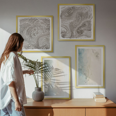 Multi-piece wall decor set Delicate watercolor cardboards