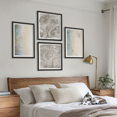 Multi-piece wall decor set Delicate watercolor cardboards