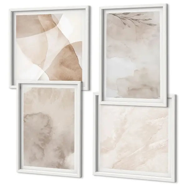 Wall art set watercolor boho textures