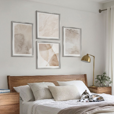 Wall art set Watercolor paints boho textures