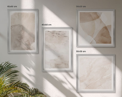 Wall art set Watercolor paints boho textures