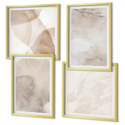 Wall art set watercolor boho textures