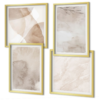 Wall art set Watercolor paints boho textures