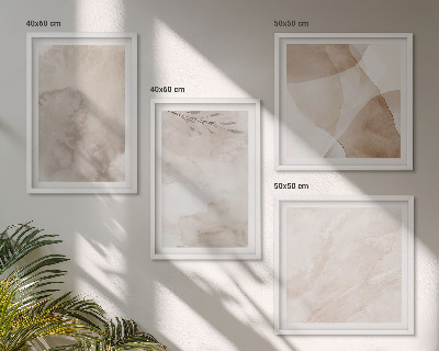 Wall art set Watercolor paints boho textures
