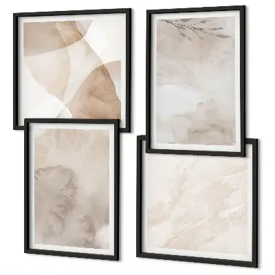 Wall art set watercolor boho textures