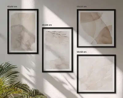 Wall art set watercolor boho textures
