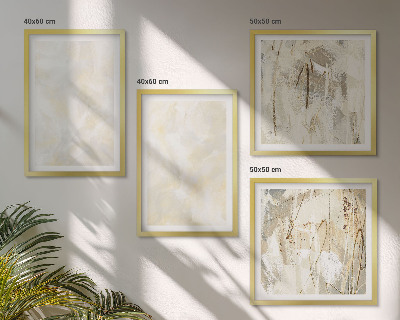 Set of 4 wall art pieces Bright texture paint design