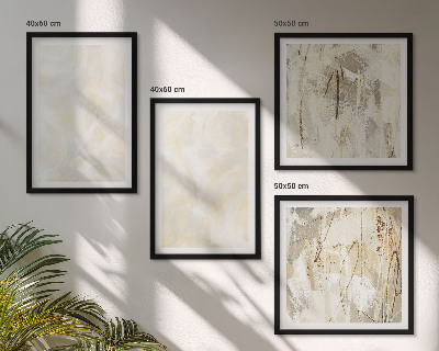 Set of 4 wall art pieces Bright texture paint design