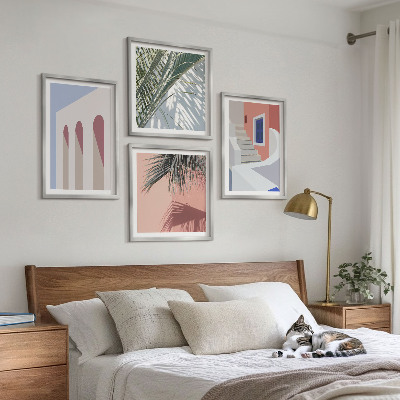 Wall art set Illustrations of city architecture