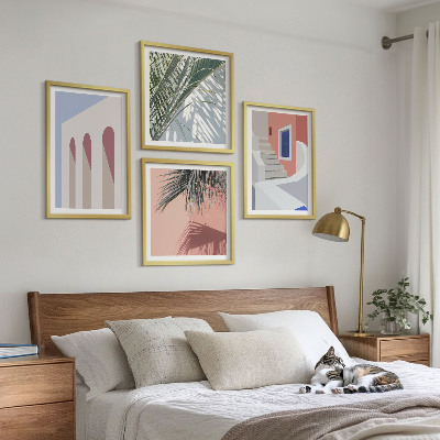 Wall art set Illustrations of city architecture