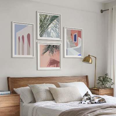 Wall art set Illustrations of city architecture