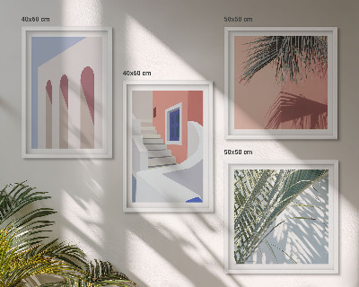 Wall art set Illustrations of city architecture