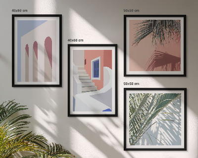 Wall art set Illustrations of city architecture