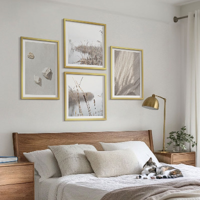 Set of 4 wall art pieces Close-ups of the boho style structure