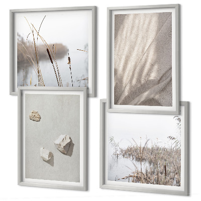 Set of 4 wall art pieces Close-ups of the boho style structure