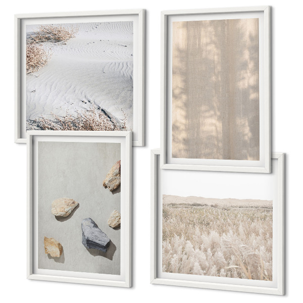 Multi-piece wall decor set Boho natural textures