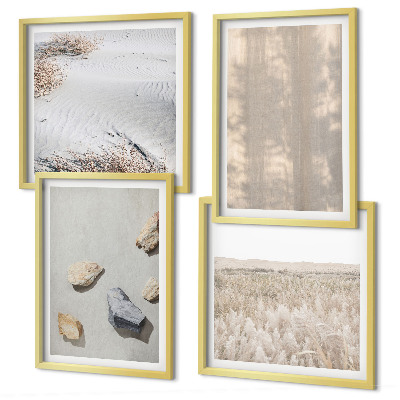 Multi-piece wall decor set Boho natural textures