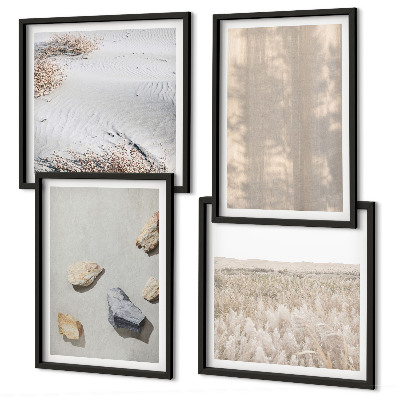 Multi-piece wall decor set Boho natural textures