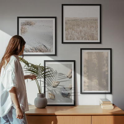 Multi-piece wall decor set Boho natural textures