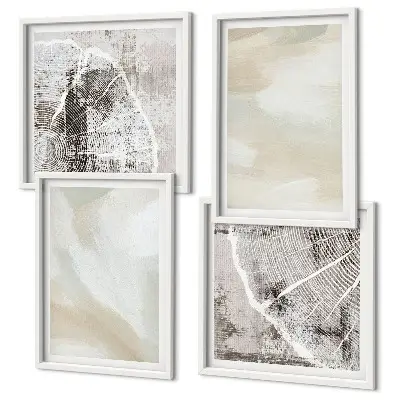 Wall art set minimalist paint texture print