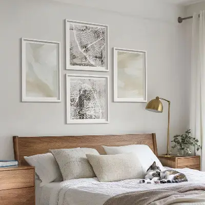 Wall art set minimalist paint texture print