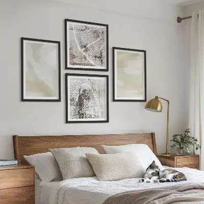 Wall art set minimalist paint texture print