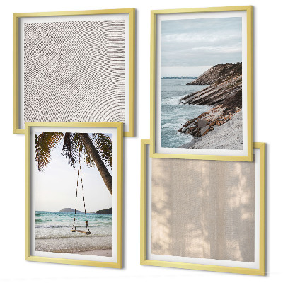 Multi-piece wall decor set Summer sand seaside views