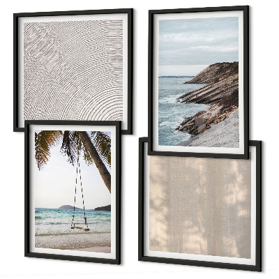 Multi-piece wall decor set Summer sand seaside views
