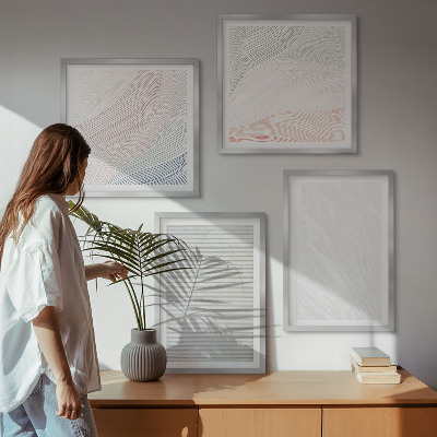 Multi-piece wall decor set Bright structures, sand patterns