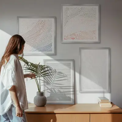 Multi-piece wall decor set bright structures with sand patterns