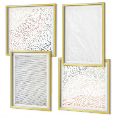Multi-piece wall decor set bright structures with sand patterns