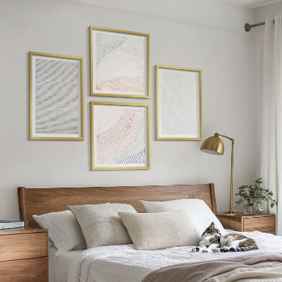 Multi-piece wall decor set Bright structures, sand patterns