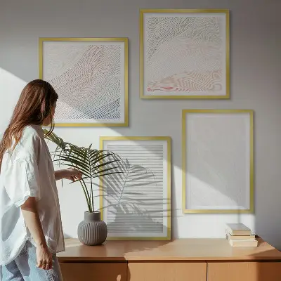Multi-piece wall decor set bright structures with sand patterns