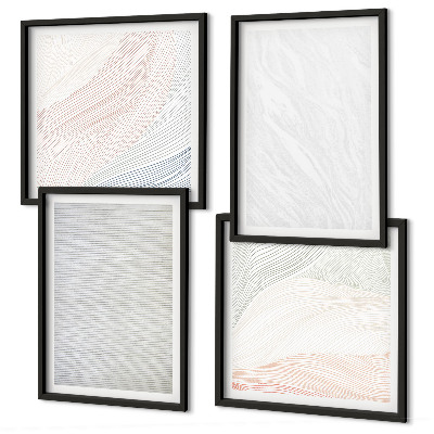 Multi-piece wall decor set Bright structures, sand patterns