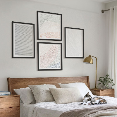 Multi-piece wall decor set Bright structures, sand patterns