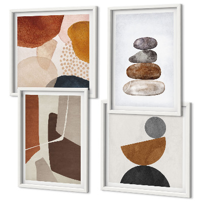 Set of 4 wall art pieces Abstract painting decorations