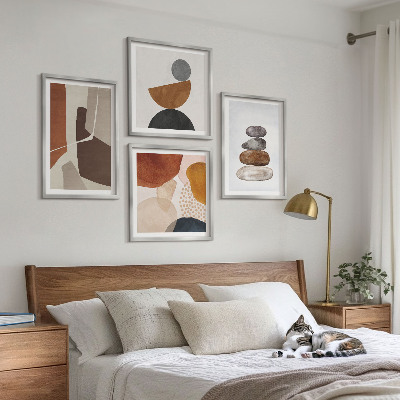 Set of 4 wall art pieces Abstract painting decorations
