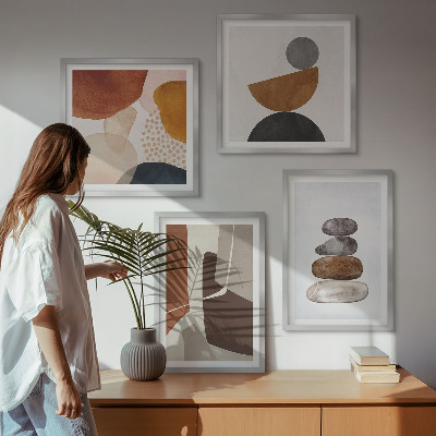 Set of 4 wall art pieces Abstract painting decorations